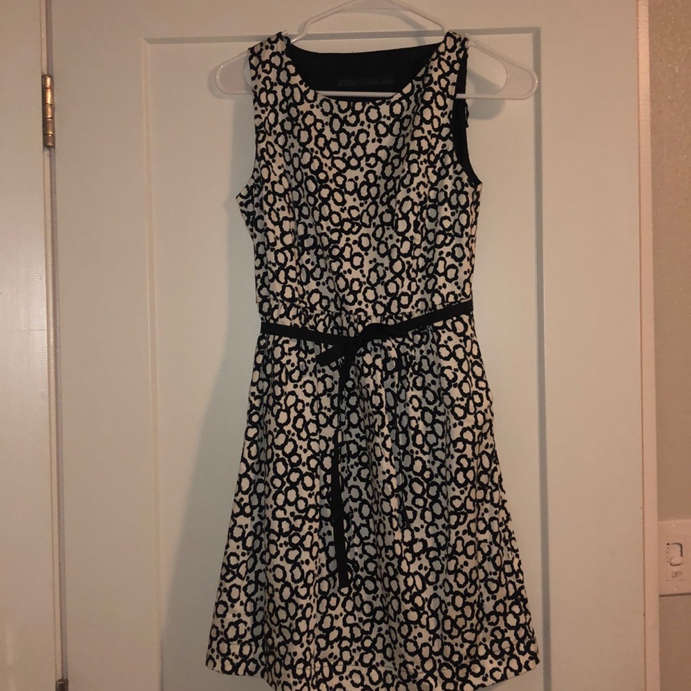 ZARA classic black and white dress